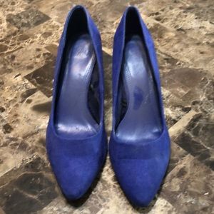 H&M blue suede heels